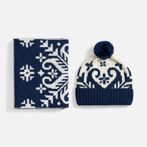 Шапка Wintertude, синяя с белым Шапка Wintertude, синяя с белым