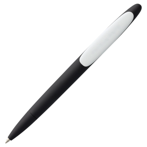 Ручка шариковая Prodir DS5 TRR-P Soft Touch, черная с белым Ручка шариковая Prodir DS5 TRR-P Soft Touch, черная с белым