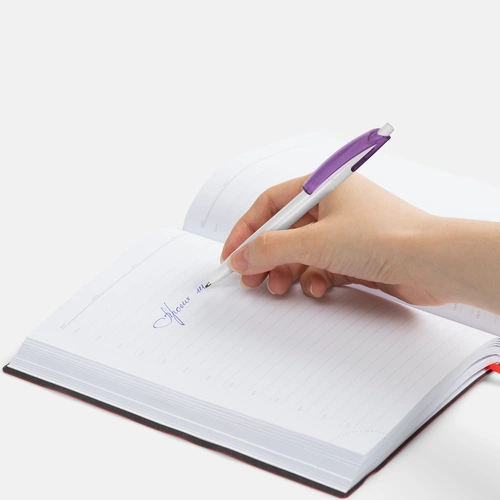 Ручка шариковая Bento, белая с фиолетовым Ручка шариковая Bento, белая с фиолетовым