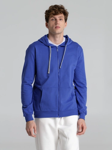 Толстовка на молнии с капюшоном Unit Siverga , ярко-синяя Толстовка на молнии с капюшоном Unit Siverga , ярко-синяя