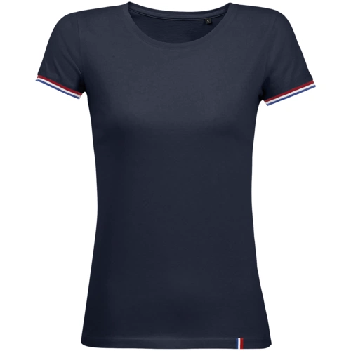 Футболка женская Rainbow Women, темно-синяя с ярко-синим Футболка женская Rainbow Women, темно-синяя с ярко-синим