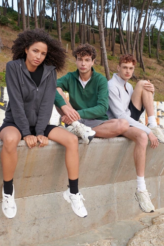 Толстовка унисекс Carter, черный меланж Толстовка унисекс Carter, черный меланж