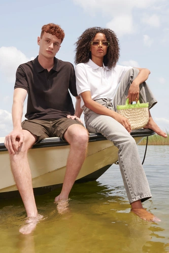 Рубашка поло унисекс Pegase, красная Рубашка поло унисекс Pegase, красная