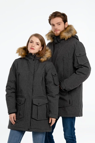 Парка мужская Explorer, серый меланж Парка мужская Explorer, серый меланж