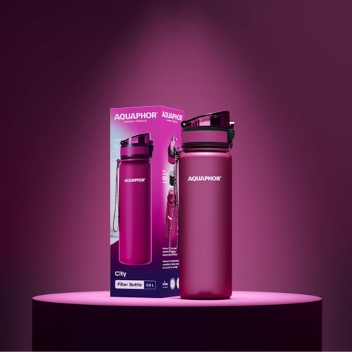 Бутылка-фильтр «Аквафор Сити», ярко-розовая (фуксия) Бутылка-фильтр «Аквафор Сити», ярко-розовая (фуксия)