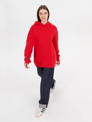 Худи оверсайз унисекс Outshine, красное Худи оверсайз унисекс Outshine, красное