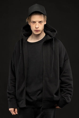 Футболка унисекс оверсайз T2, черная Футболка унисекс оверсайз T2, черная