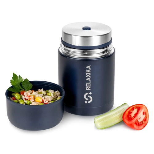 Термос для еды Relaxika 700, темно-синий Термос для еды Relaxika 700, темно-синий
