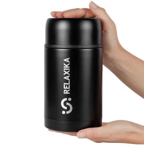Термос для еды Relaxika 1000, черный Термос для еды Relaxika 1000, черный