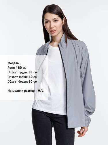 Ветровка Manifest 2.0 из светоотражающей ткани, серая Ветровка Manifest 2.0 из светоотражающей ткани, серая