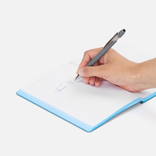 Ручка шариковая Pointer Soft Touch со стилусом, серая Ручка шариковая Pointer Soft Touch со стилусом, серая