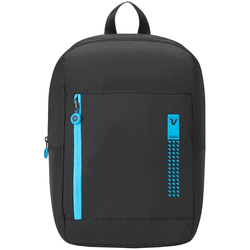 Складной рюкзак Compact Neon, черный с голубым Складной рюкзак Compact Neon, черный с голубым
