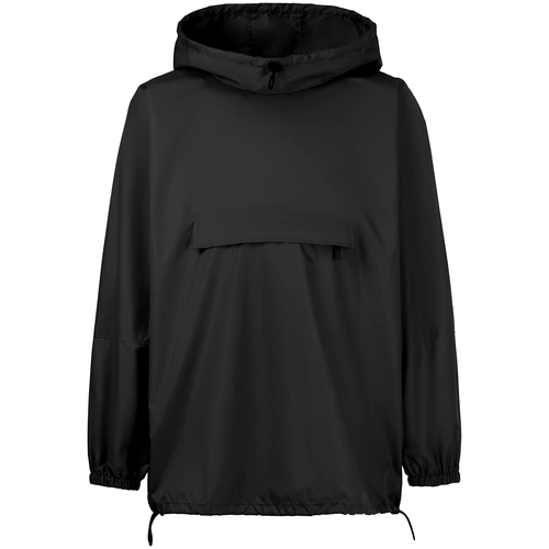 Дождевик-анорак Hard Work, укороченный, черный, единый размер Дождевик-анорак Hard Work, укороченный, черный, единый размер