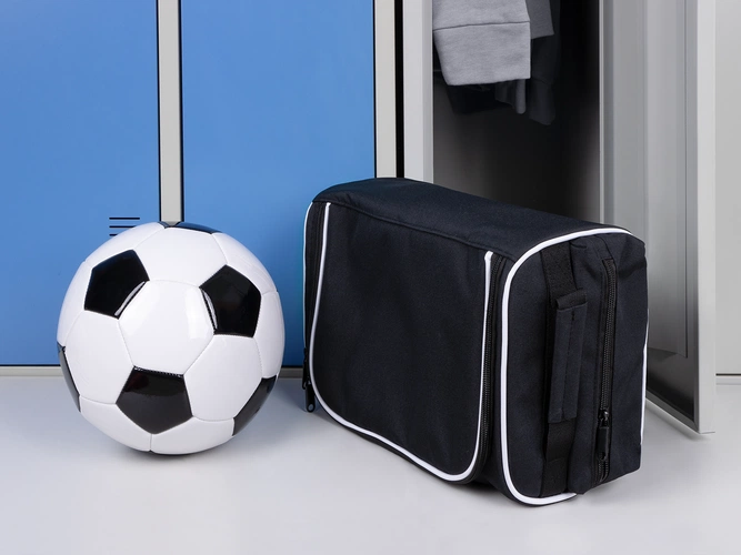 Сумка для обуви Equipex, черная с белым Сумка для обуви Equipex, черная с белым