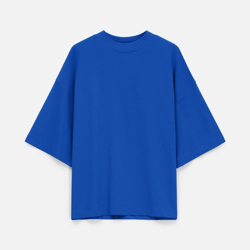 Футболка оверсайз унисекс T9, синяя Футболка оверсайз унисекс T9, синяя
