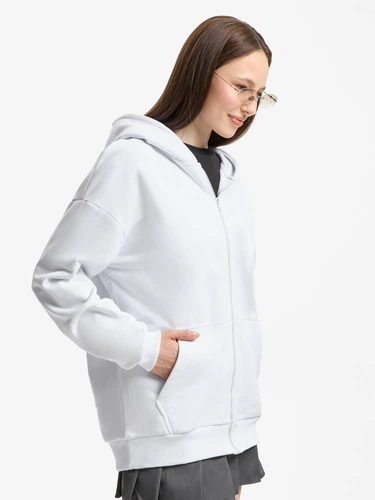 Толстовка унисекс оверсайз Sartoro, белая Толстовка унисекс оверсайз Sartoro, белая