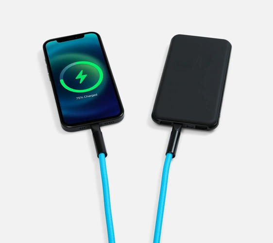 Кабель-ланьярд energyFlex Power Delivery 60 Вт, голубой Кабель-ланьярд energyFlex Power Delivery 60 Вт, голубой