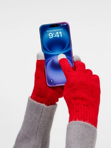 Перчатки сенсорные Spotti Senso, красные Перчатки сенсорные Spotti Senso, красные