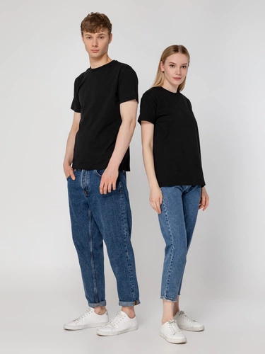 Футболка унисекс T-Bolka 160, черная Футболка унисекс T-Bolka 160, черная