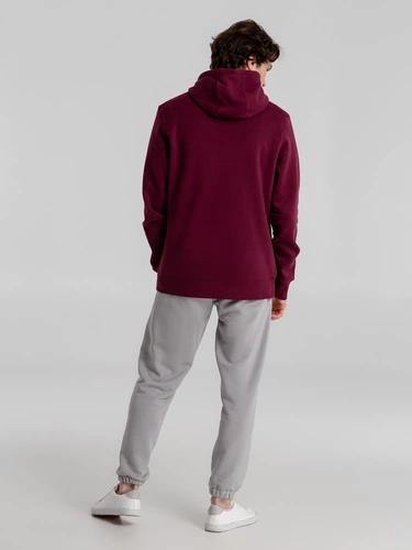 Толстовка с капюшоном унисекс King, бордовая Толстовка с капюшоном унисекс King, бордовая