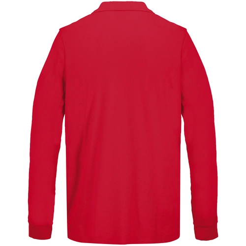Рубашка поло унисекс с длинным рукавом Pacific LSL, красная Рубашка поло унисекс с длинным рукавом Pacific LSL, красная