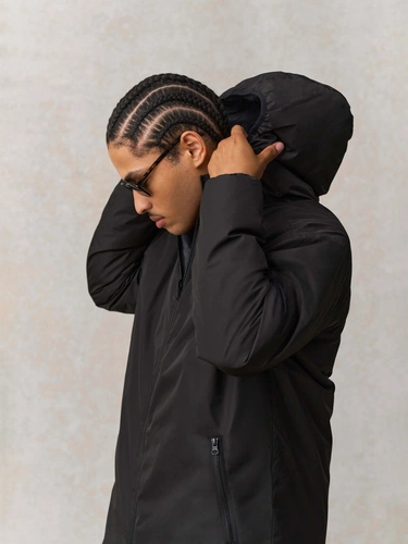 Куртка-парка унисекс Reverse, черная Куртка-парка унисекс Reverse, черная