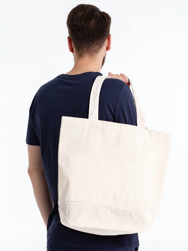 Холщовая сумка Shopaholic, неокрашенная Холщовая сумка Shopaholic, неокрашенная