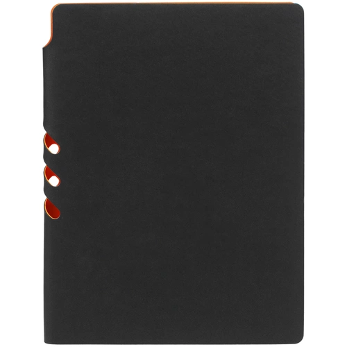 Ежедневник Flexpen Black, недатированный, черный со светло-оранжевым Ежедневник Flexpen Black, недатированный, черный со светло-оранжевым