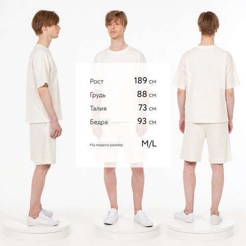 Футболка унисекс оверсайз T3, молочно-белая Футболка унисекс оверсайз T3, молочно-белая