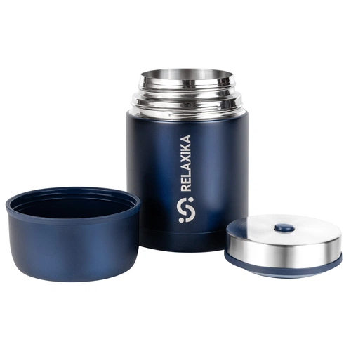 Термос для еды Relaxika 700, темно-синий Термос для еды Relaxika 700, темно-синий