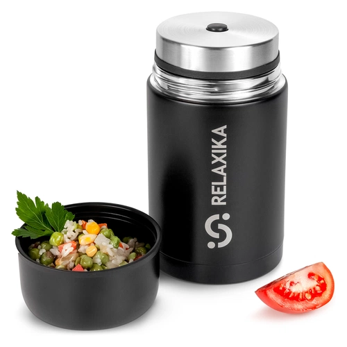 Термос для еды Relaxika 1000, черный Термос для еды Relaxika 1000, черный
