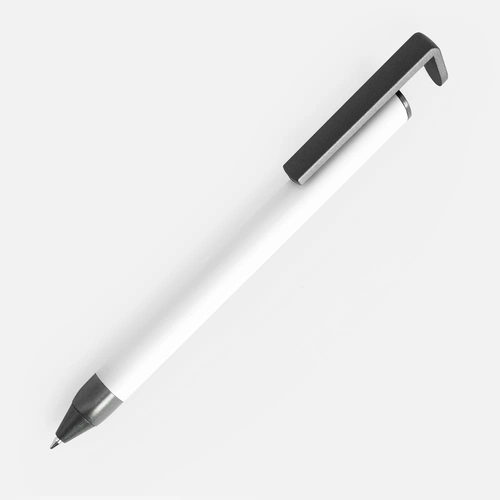 Ручка шариковая Standic с подставкой для телефона, белая Ручка шариковая Standic с подставкой для телефона, белая