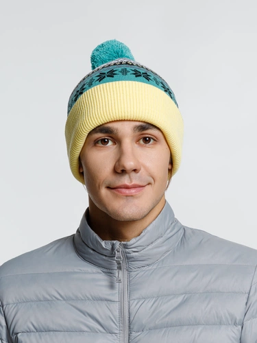 Шапка Mirakler, зеленая с желтым Шапка Mirakler, зеленая с желтым