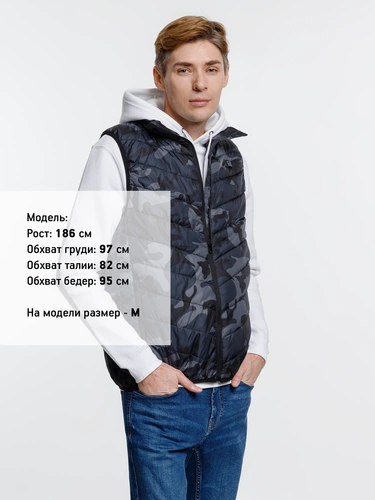 Жилет с подогревом Thermalli Valmorel, серый камуфляж Жилет с подогревом Thermalli Valmorel, серый камуфляж