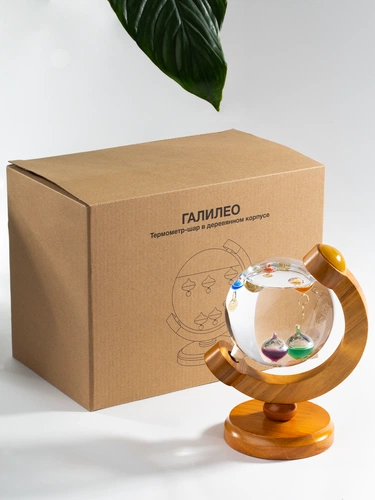 Термометр-шар «Галилео» в деревянном корпусе Термометр-шар «Галилео» в деревянном корпусе