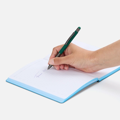 Ручка шариковая Digit Soft Touch со стилусом, зеленая Ручка шариковая Digit Soft Touch со стилусом, зеленая