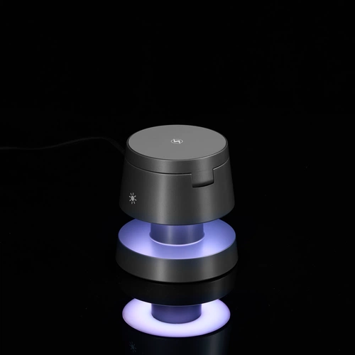 Станция беспроводной зарядки с подсветкой Lume, серая Станция беспроводной зарядки с подсветкой Lume, серая