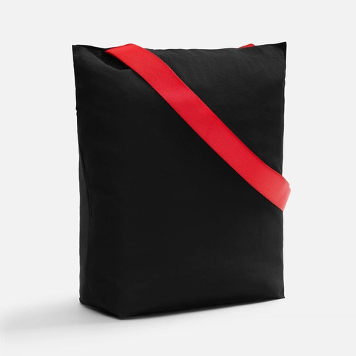 Шопер B5, черный с широкими красными ручками Шопер B5, черный с широкими красными ручками