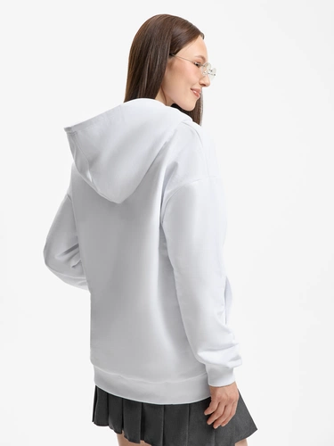 Толстовка унисекс оверсайз Sartoro, белая Толстовка унисекс оверсайз Sartoro, белая