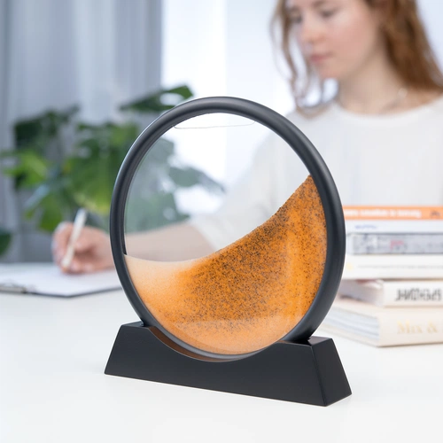 Песочная картина-антистресс Pleasantville, черная с оранжевым Песочная картина-антистресс Pleasantville, черная с оранжевым