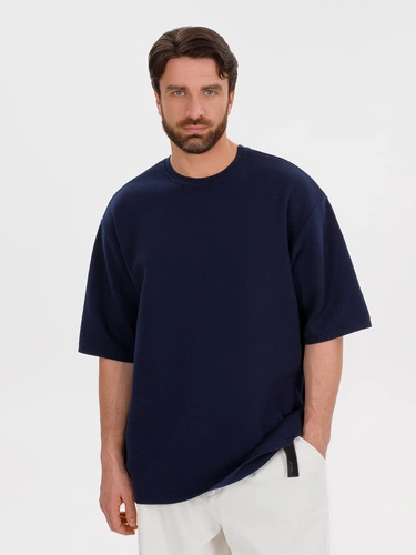 Джемпер с коротким рукавом Siluetti Volumica, темно-синий Джемпер с коротким рукавом Siluetti Volumica, темно-синий