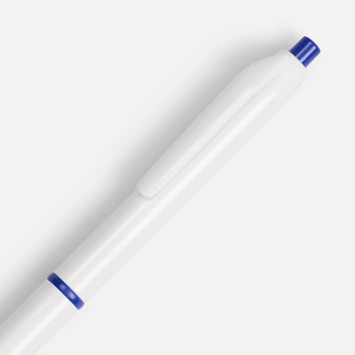 Ручка шариковая Bright Pop, белая с синим Ручка шариковая Bright Pop, белая с синим