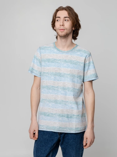 Футболка мужская Rayet двусторонняя, голубая с зеленым Футболка мужская Rayet двусторонняя, голубая с зеленым