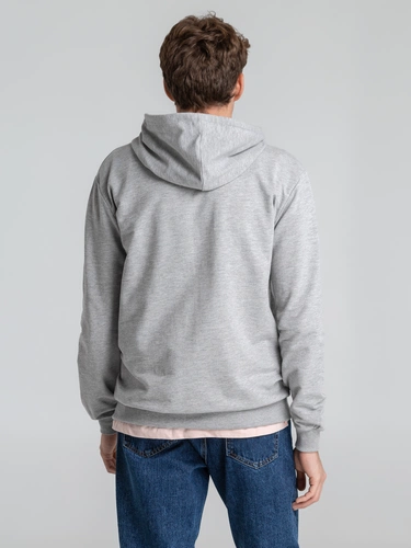 Толстовка на молнии с капюшоном Siverga 2.0, серый меланж Толстовка на молнии с капюшоном Siverga 2.0, серый меланж