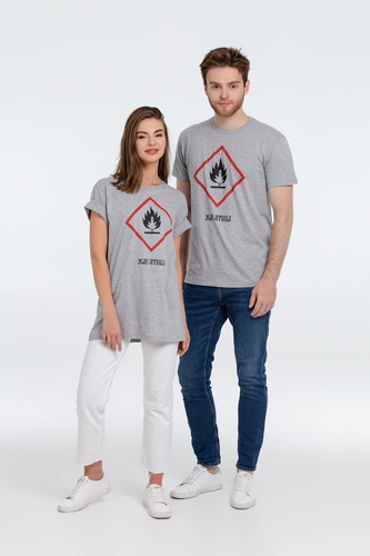 Футболка «Жар-птица», серый меланж Футболка «Жар-птица», серый меланж