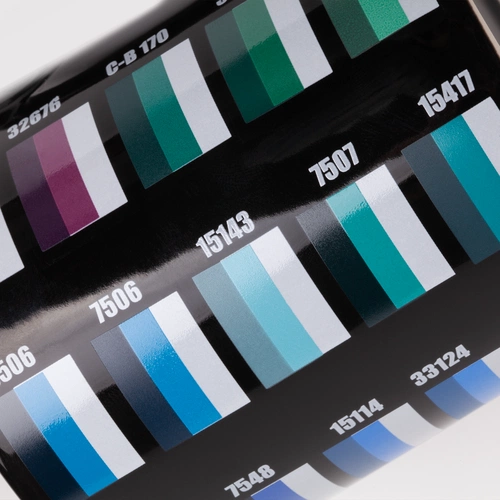 Кружка с декольной палитрой 1, черная Кружка с декольной палитрой 1, черная