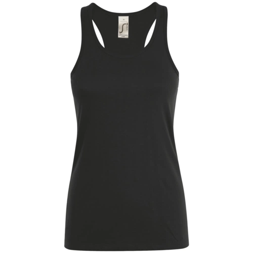 Майка женская Justin Women, черная Майка женская Justin Women, черная