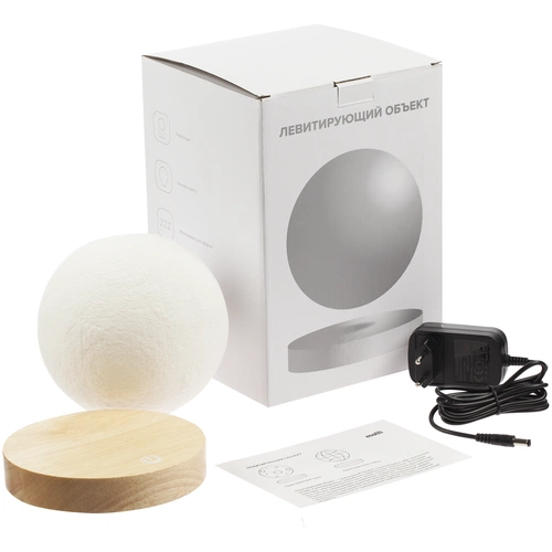 Левитирующая луна MoonFlight с деревянной подставкой Левитирующая луна MoonFlight с деревянной подставкой