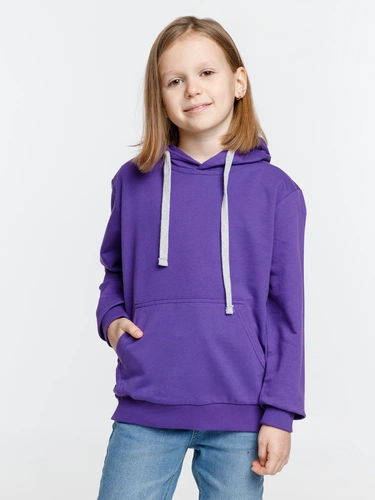 Толстовка с капюшоном детская Kirenga Kids, фиолетовая Толстовка с капюшоном детская Kirenga Kids, фиолетовая