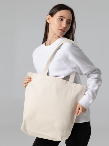 Холщовая сумка Shopaholic, неокрашенная Холщовая сумка Shopaholic, неокрашенная